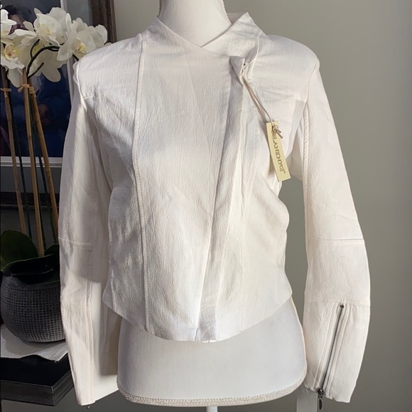 BLANKNYC Mesh Detail Crepe Jacket Windy City Small - Picture 10 of 12